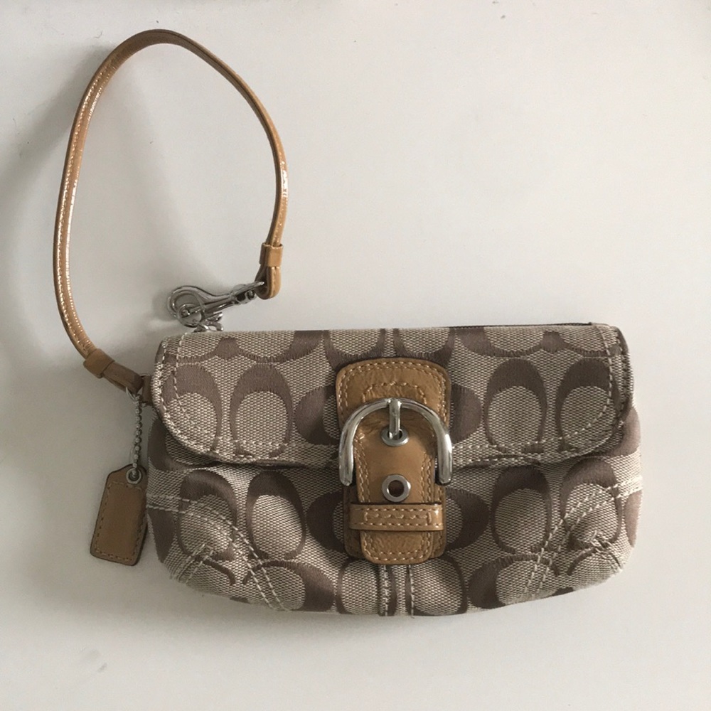 Tan COACH wristlet!